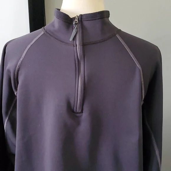 Marmot black gray 1/4 zip pullover size L - Picture 2 of 14